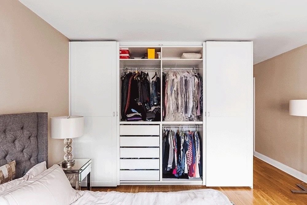 Hoogwaardige vochtbestendige slaapkamer Houten kastkasten voor huishoudelijke meubelbehoeften