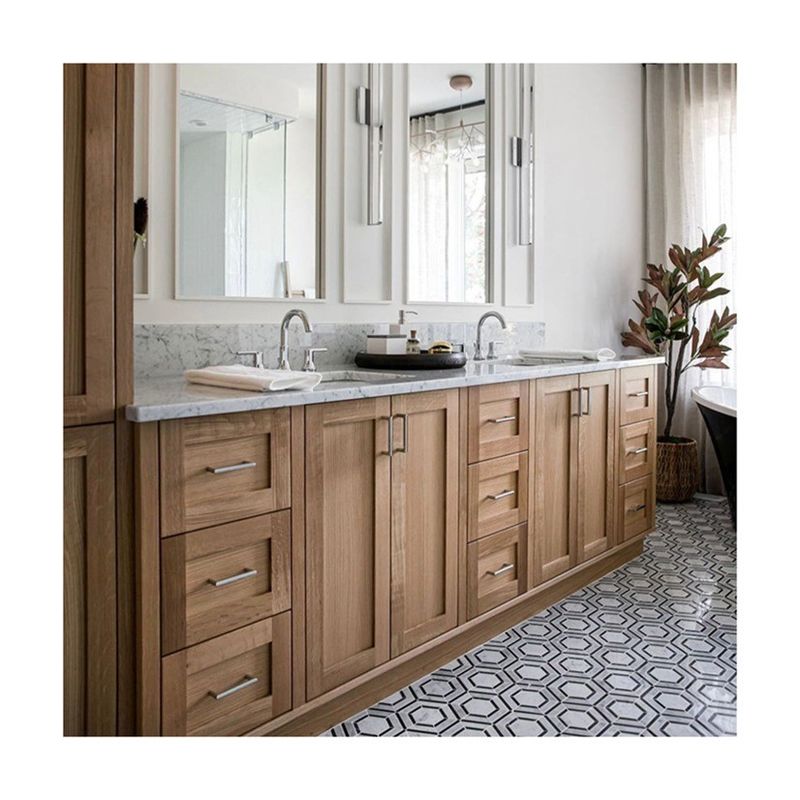 30-48 inch MDF kast Standing Vanity Chinese badkamer vanity met wastafel en spiegel