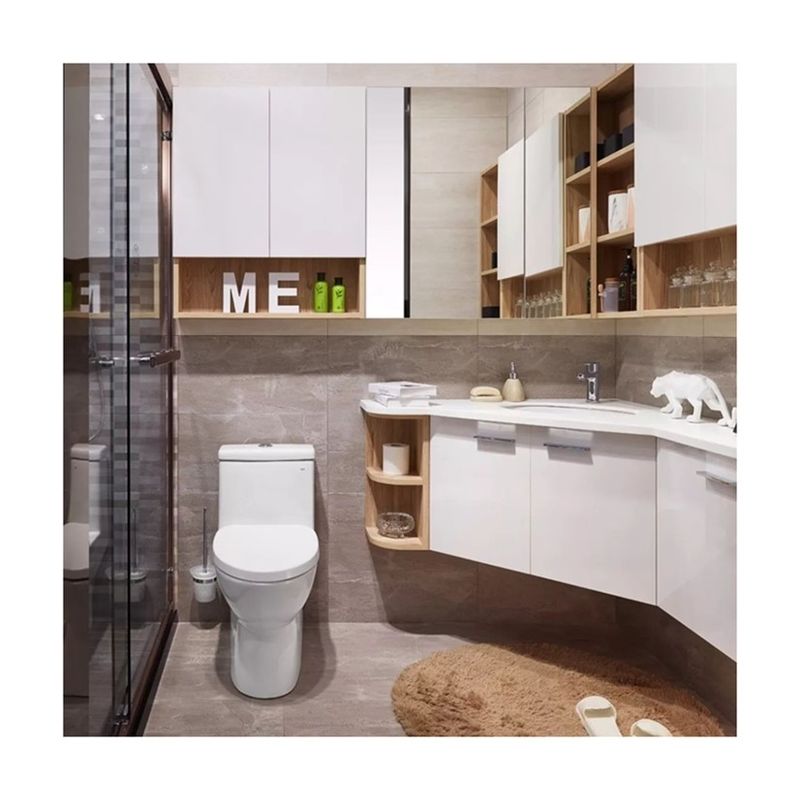 Inclusief wasbak Ja Driehoekige hoek Badkamer Vanity Set met spiegel en kraan