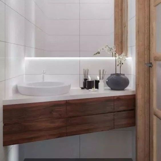 Inclusief wasbak Ja Driehoekige hoek Badkamer Vanity Set met spiegel en kraan