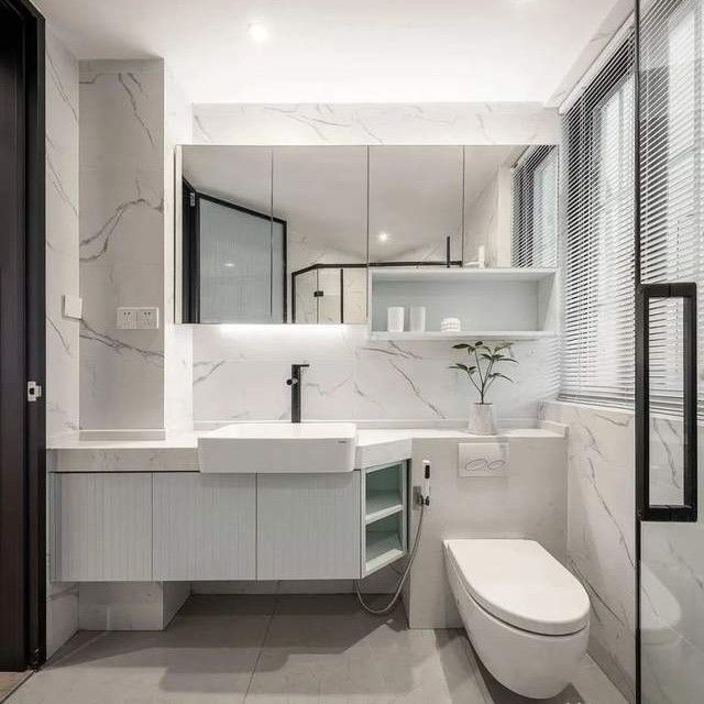 Inclusief wasbak Ja Driehoekige hoek Badkamer Vanity Set met spiegel en kraan