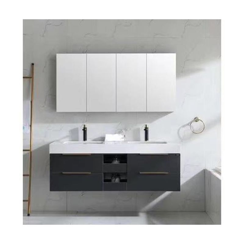 Rectangle Luxe Hotel Badkamer Vanity met wasbak en opslag laden in modern ontwerp