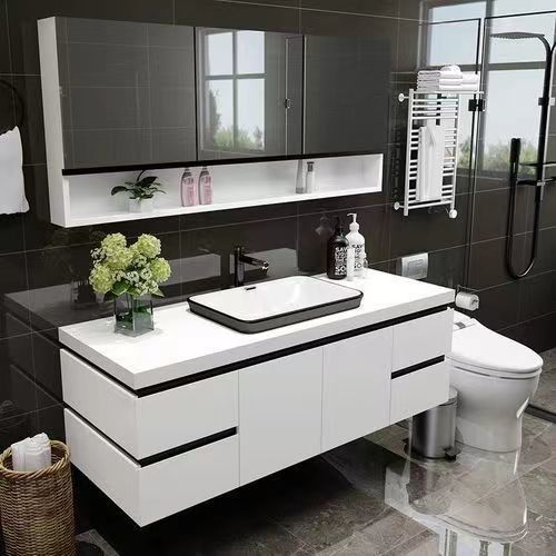 38-46 in Breedte rechthoekig Luxe Keramische Hars Vanity Wasbak voor badkamer kast Verkoop