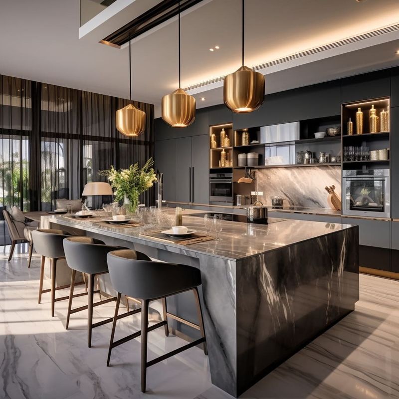 Modulaire keukenkasten Matte Grijs Custom Design Keukenmeubilair met HDF deurmateriaal