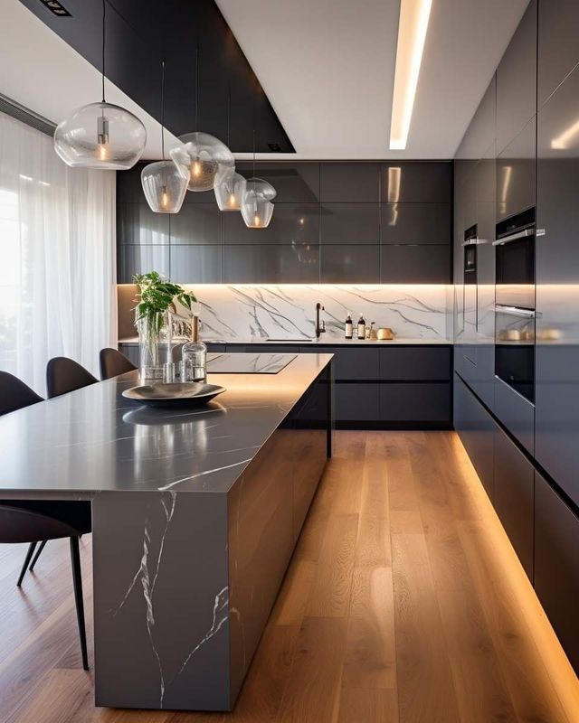 Modulaire keukenkasten Matte Grijs Custom Design Keukenmeubilair met HDF deurmateriaal