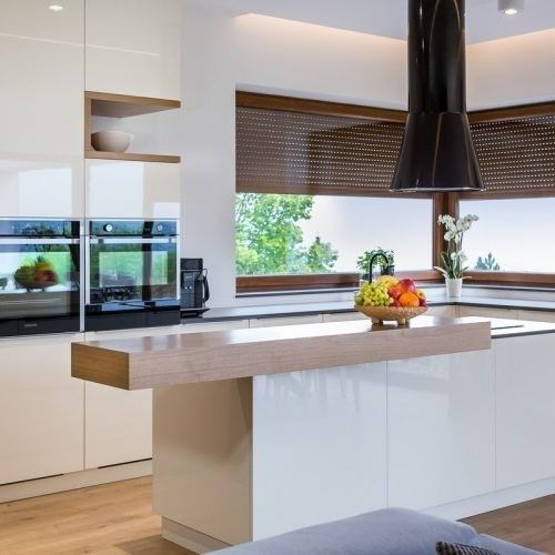 Villa/appartement American Oak Hardwood Custom Keukenkas met deuren en HDF-deuren