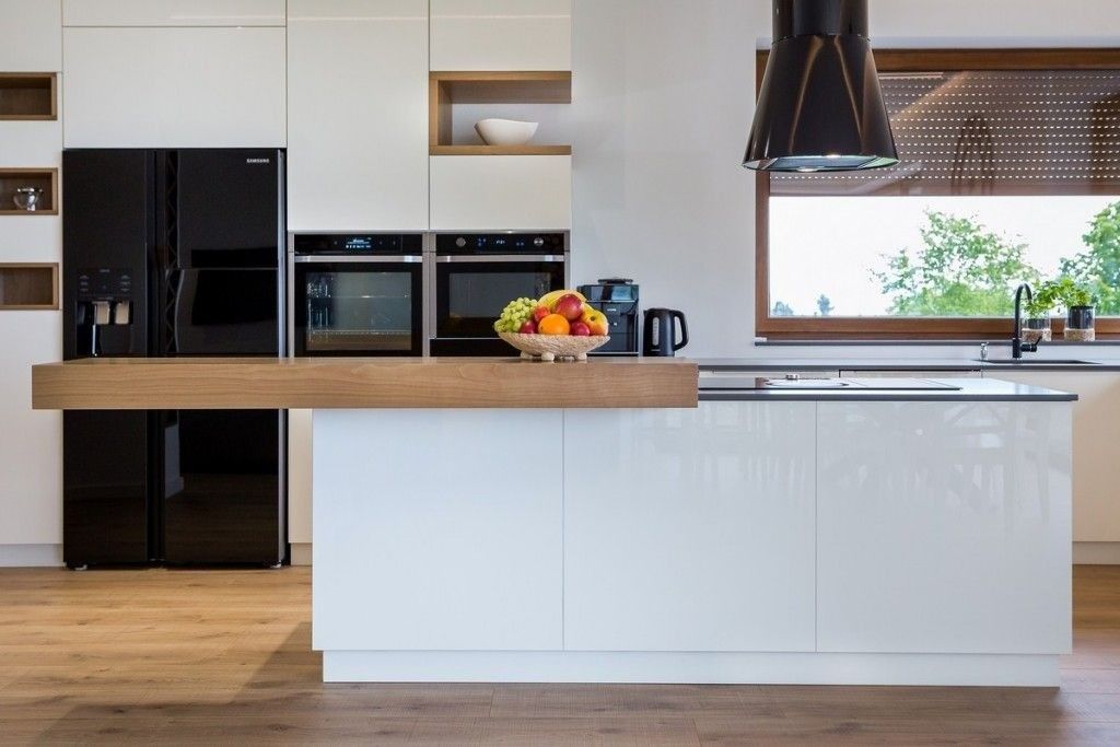 Villa/appartement American Oak Hardwood Custom Keukenkas met deuren en HDF-deuren