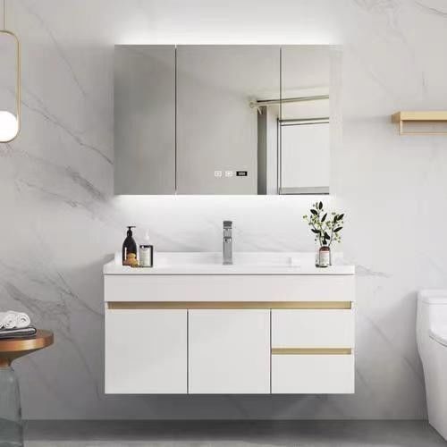 36 inch moderne gootsteen badkamer vanity met slimme led spiegel aangepast ontwerp