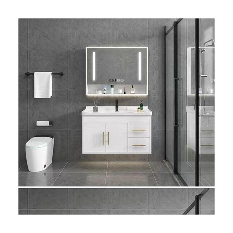 Gepersonaliseerde kleur mediterrane stijl modulaire leisteen countertop badkamer ijdelheid kast