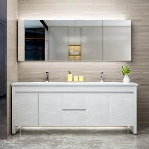 Gepersonaliseerde kleur mediterrane stijl modulaire leisteen countertop badkamer ijdelheid kast