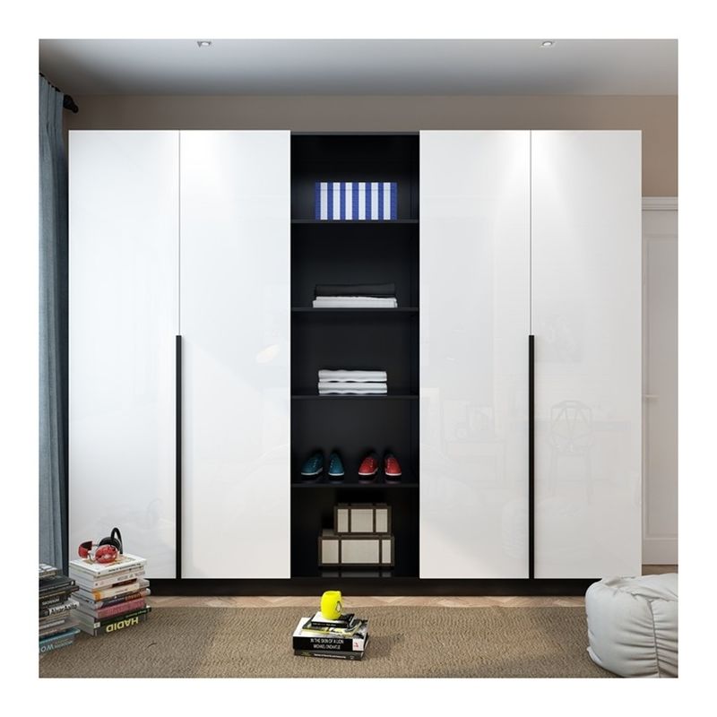 2D / 3D PANEL Houten stijl Glanzend slaapkamerkas met schuifdeur Kledingkast in Australië Standard