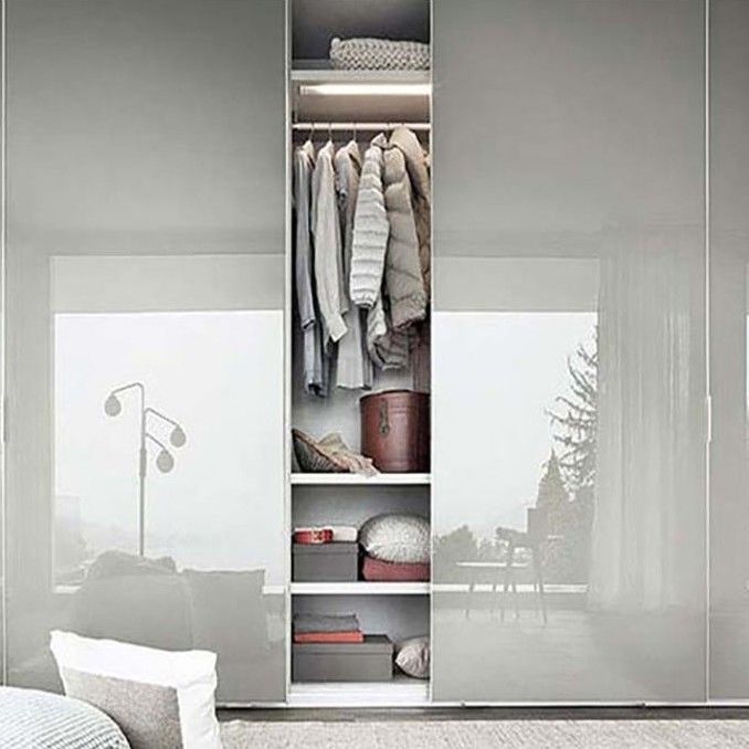 2D / 3D PANEL Houten stijl Glanzend slaapkamerkas met schuifdeur Kledingkast in Australië Standard