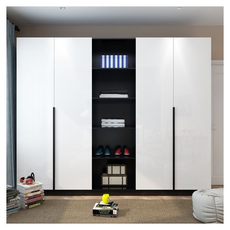 Villa Schuifdeur Wit Houten Kledingkast Op maat voor Moderne Slaapkamer Meubels