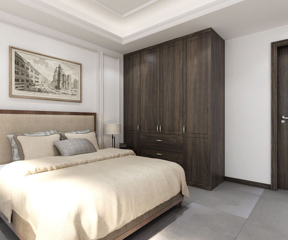 Draagbare slaapkamermeubilair kast Custom open ontwerp voor moderne villa veneer kasten