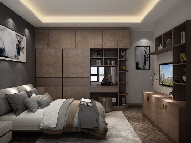 Draagbare slaapkamermeubilair kast Custom open ontwerp voor moderne villa veneer kasten