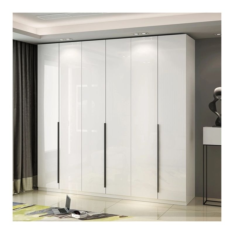 Moderne ontwerp MR HDF Board Wit lak Houten kastjes voor kleding Bergingskastjes