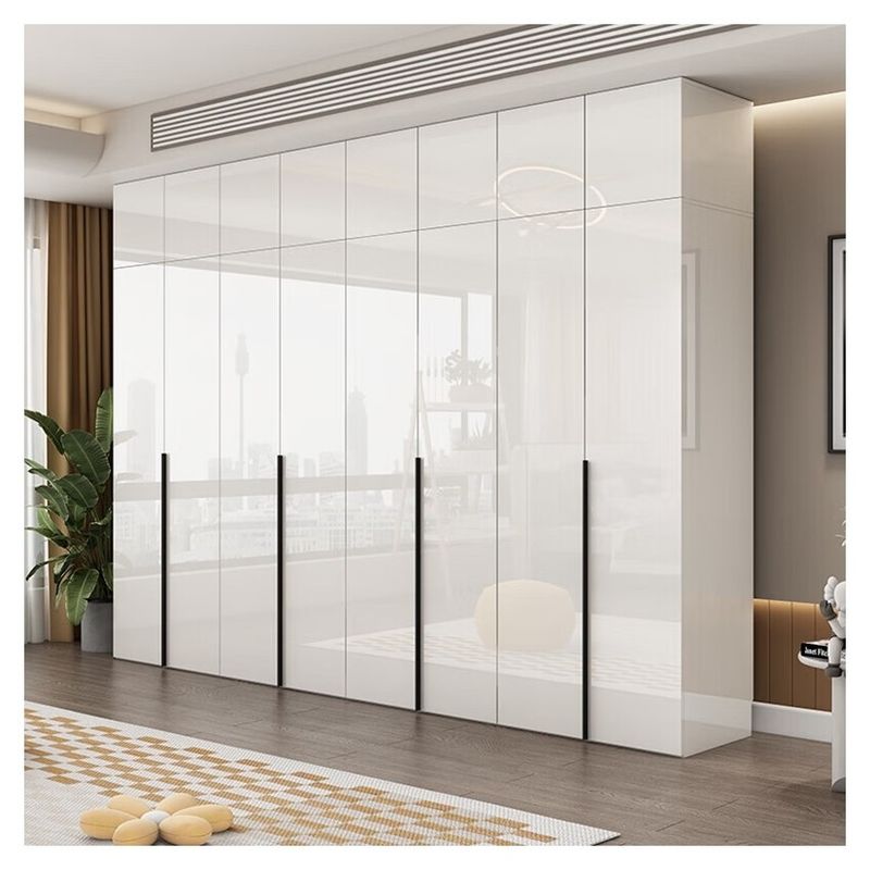 Moderne ontwerp MR HDF Board Wit lak Houten kastjes voor kleding Bergingskastjes