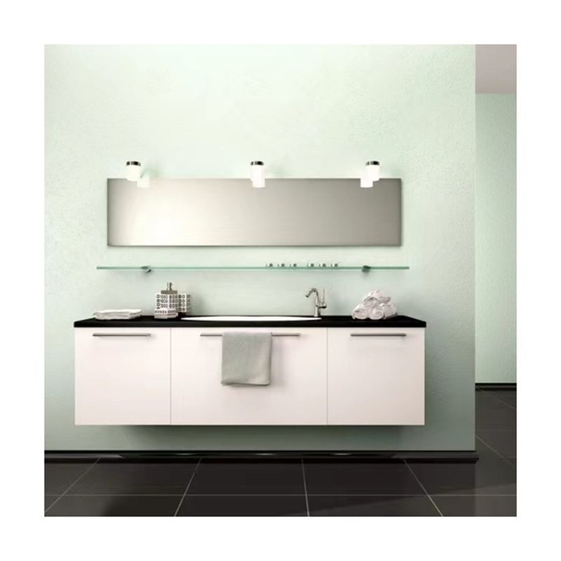 Wandmontage Home Smart Pvc opslag Badkamer spiegelkasten Met Led Light Vanity Combo