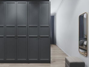 2024 Populaire Grijs Shaker Door Kledingkast Moderne Houten Stijl voor Huis Stoffen Schapkasten