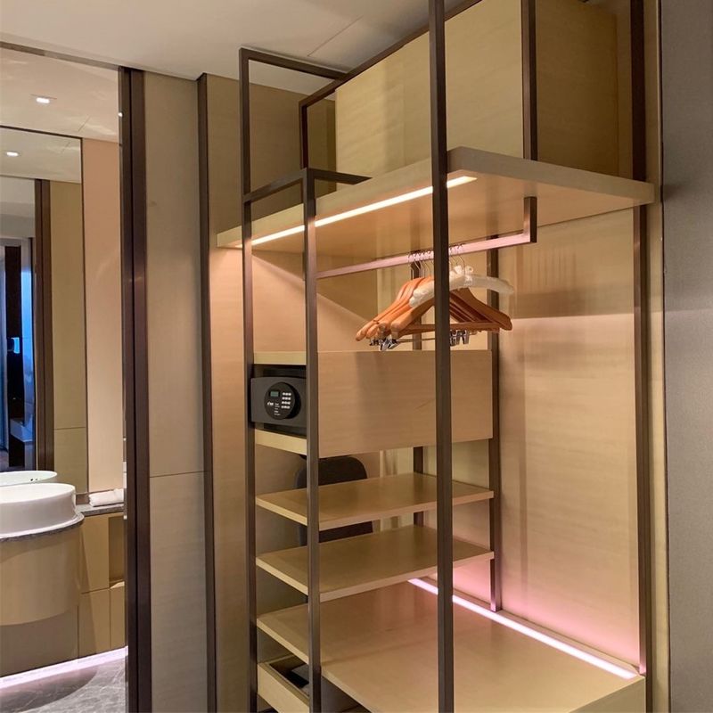 Moderne stijl Houten kleding kast Custom luxe ontwerp voor thuis villa hotel appartement