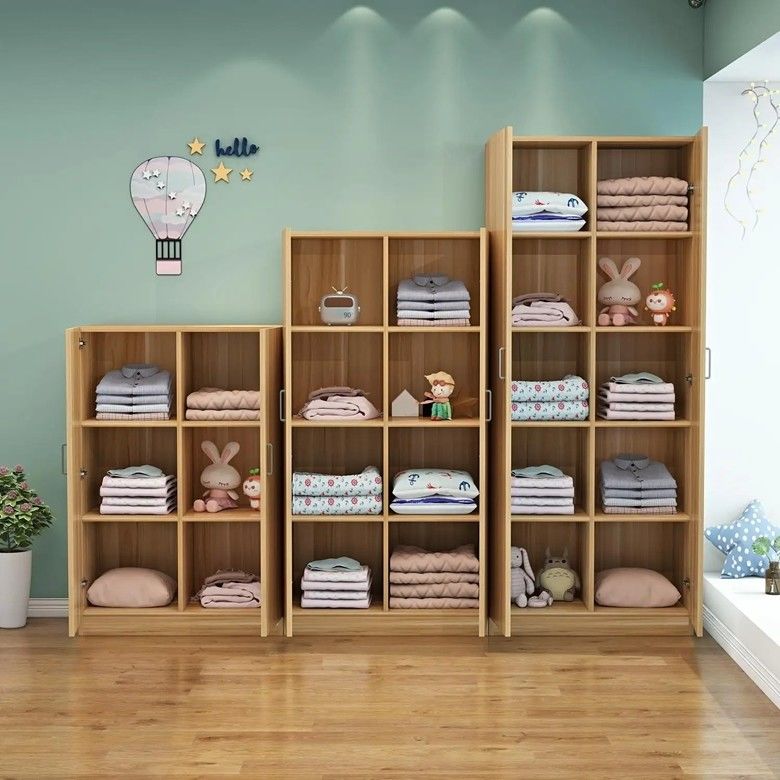 Moderne stijl MDF Houten kind Fixable Design Slaapkamer Kledingkast met Smart Storage Kledingkast