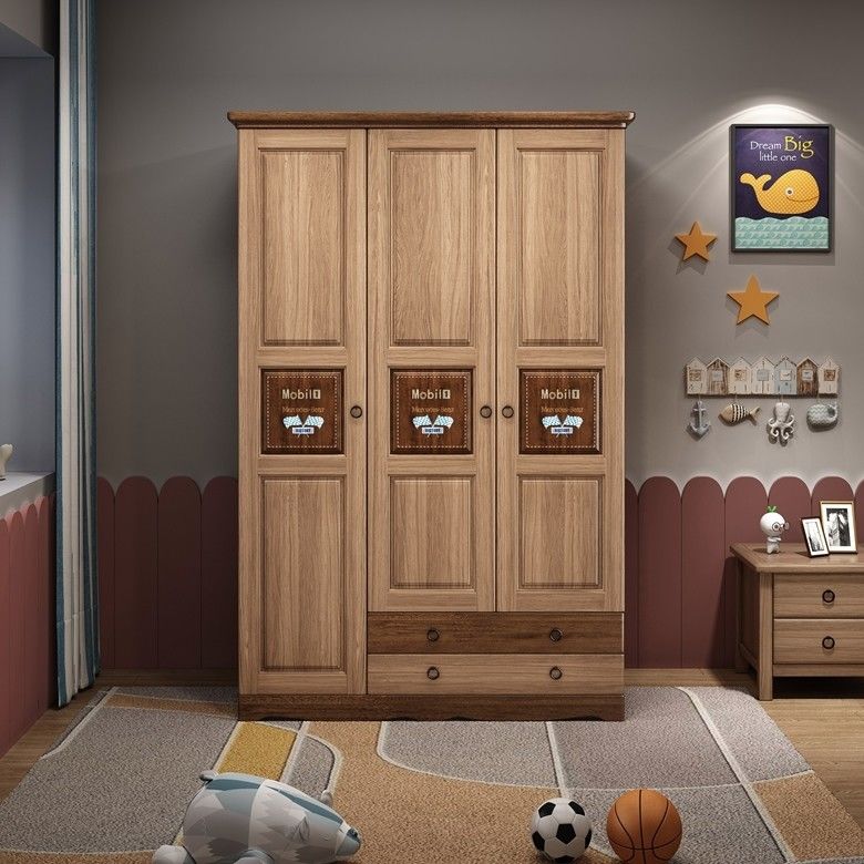Moderne stijl MDF Houten kind Fixable Design Slaapkamer Kledingkast met Smart Storage Kledingkast