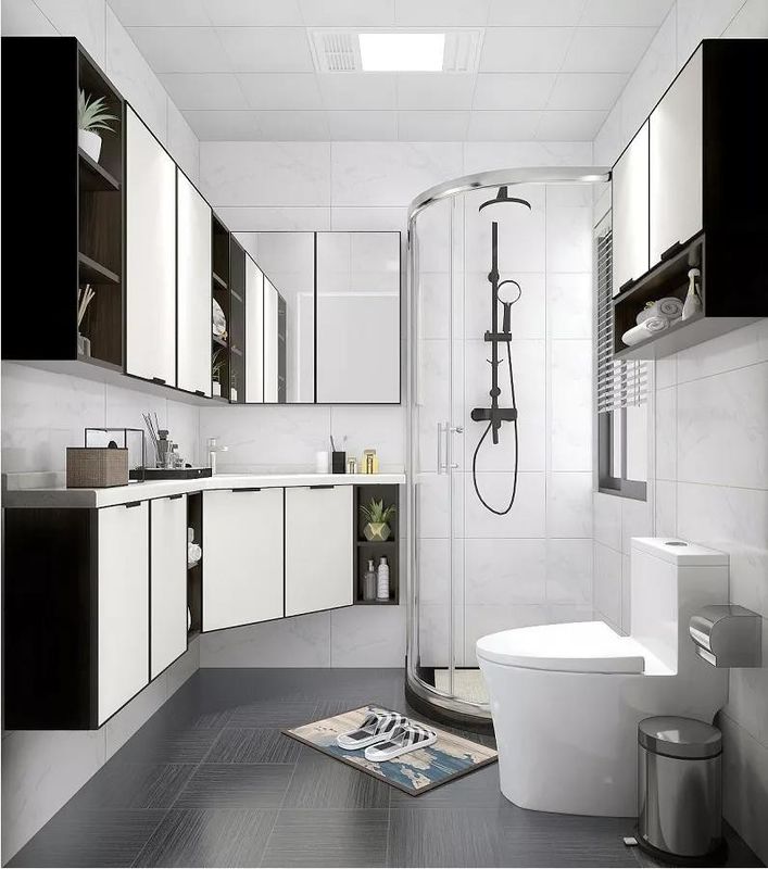 Chinese houten driehoek badkamer spiegelkast voor Slim opslag in Wall Mount Vanity