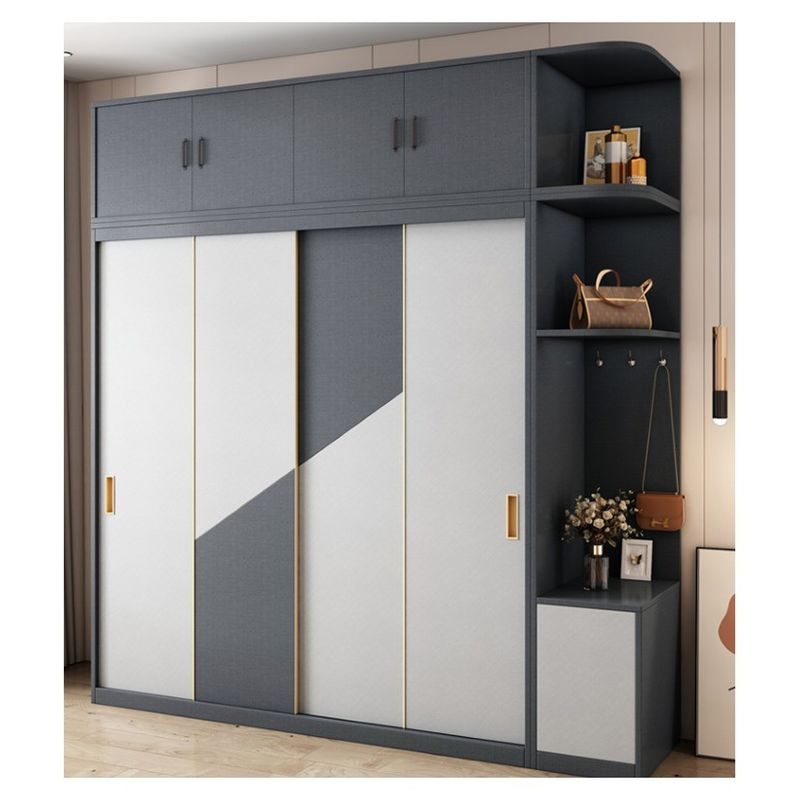 Eenvoudige deur kleding hangend ontwerp DIY designer garderobe voor kleding in een moderne villa