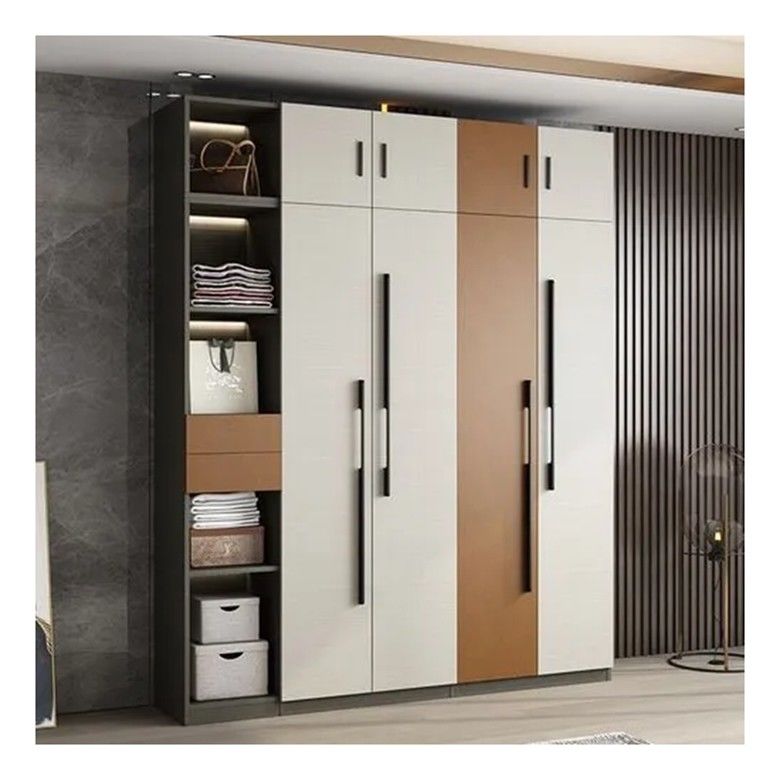 Eenvoudige deur kleding hangend ontwerp DIY designer garderobe voor kleding in een moderne villa