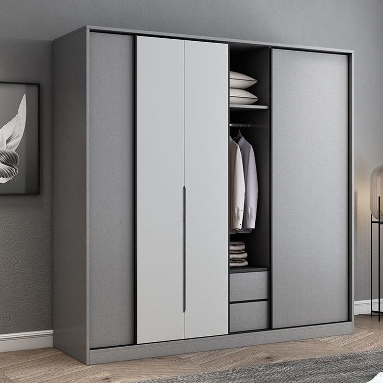 Houten stijl PANEL MDF kasten met schuifdeur voor nieuwste ontwerp ingebouwde kasten