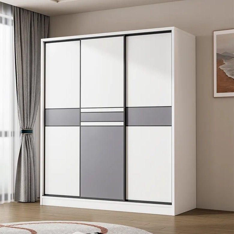 Houten stijl PANEL MDF kasten met schuifdeur voor nieuwste ontwerp ingebouwde kasten