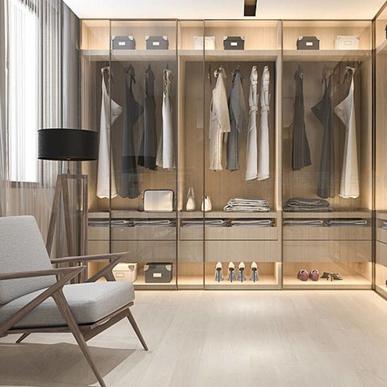 Moderne stijl Houten slaapkamer combinatie Walk-in kast voor thuis Villa Hotel Appartement