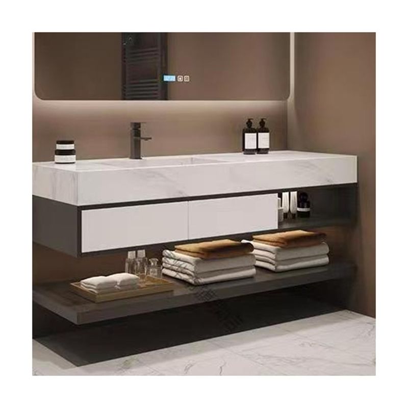 Geïmporteerde commerciële badkamer vanities met massief houten deurmateriaal en wasbak