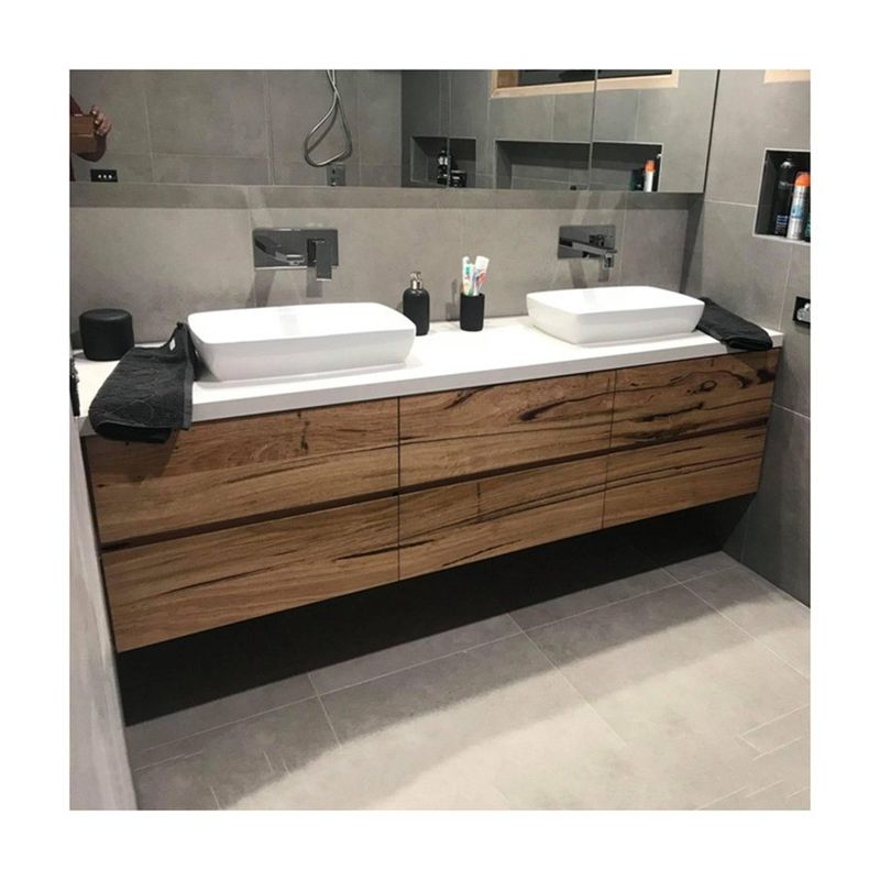 Moderne badkamer vanity kast in aangepaste kleur voor hotel en appartement badkamers