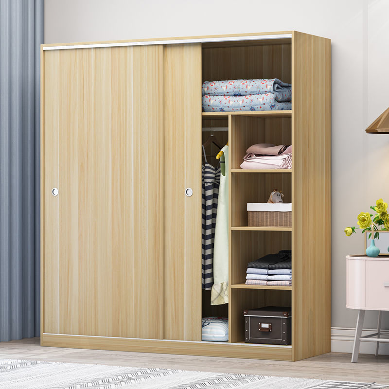 Moderne slaapkamer Dubbele schuifdeur Garderobe opslagkas met 2D/3D beschikbaarheid