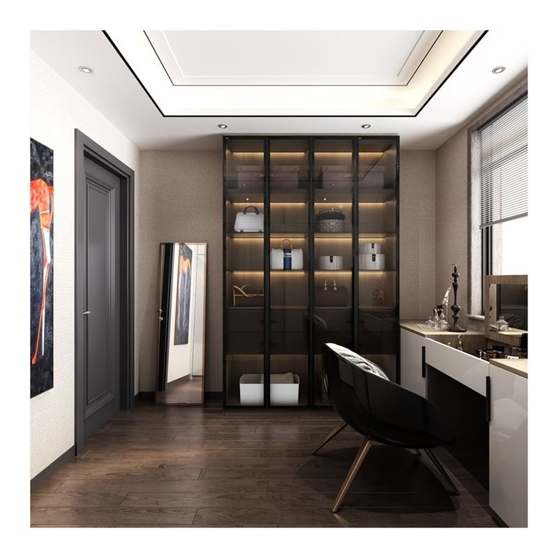 Combinatie Glasdeur Houten kasten voor Modern Hotel Appartement in Contemporary Style