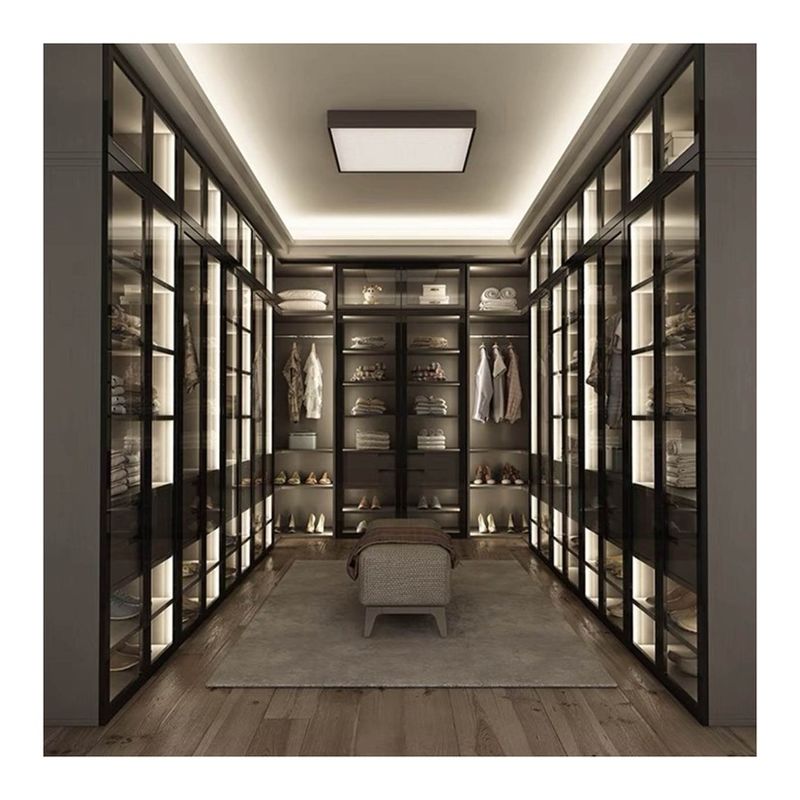 Combinatie Glasdeur Houten kasten voor Modern Hotel Appartement in Contemporary Style