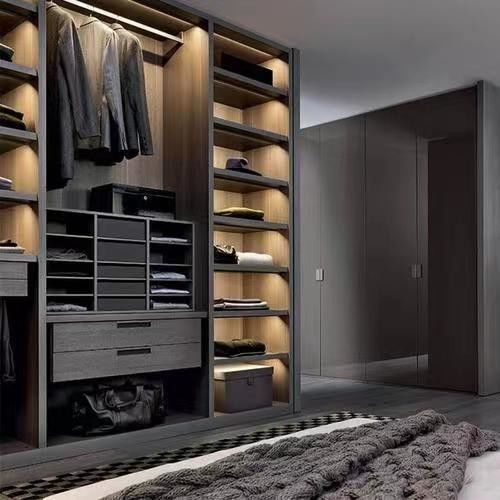 YALIG 2D / 3D Custom Made Italiaanse stijl Modern slaapkamer garderobe ontwerp voor appartement
