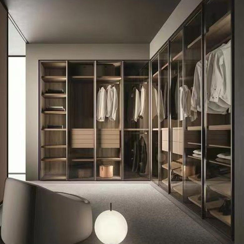 YALIG 2D / 3D Custom Made Italiaanse stijl Modern slaapkamer garderobe ontwerp voor appartement
