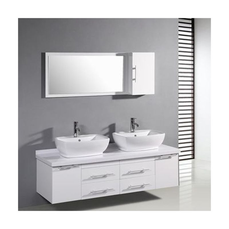 European Style Badkamer Vanity met handvatvrij ontwerp en aangepaste kleuropties