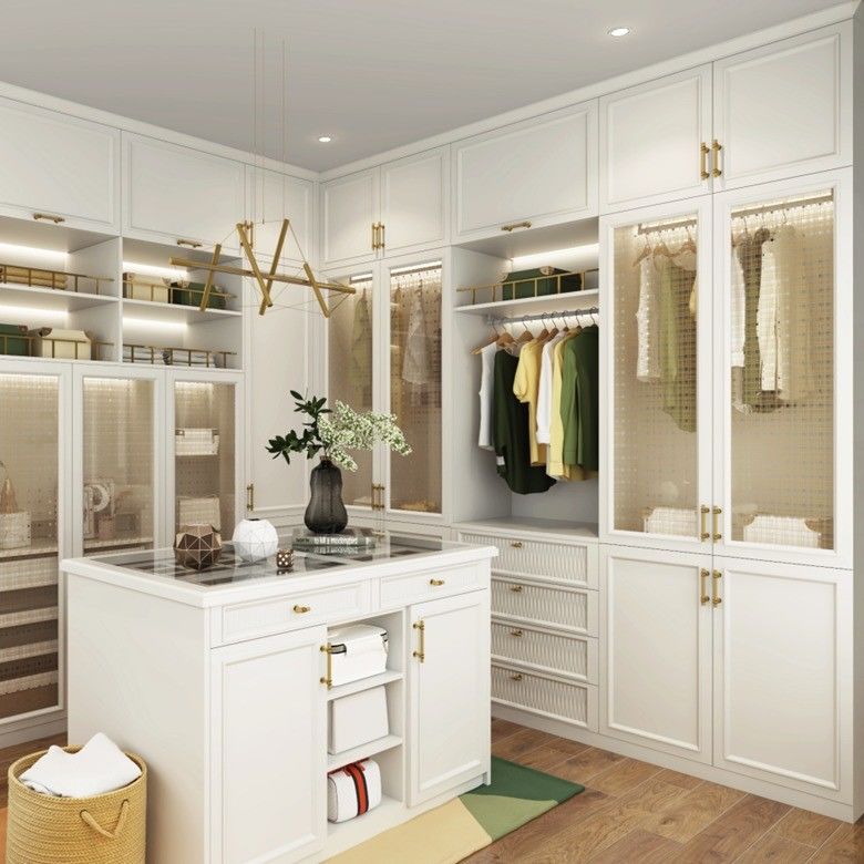 Versatile opslag gemaakt eenvoudig met onze trend Franse elegante garderobe houten stijl PANEL