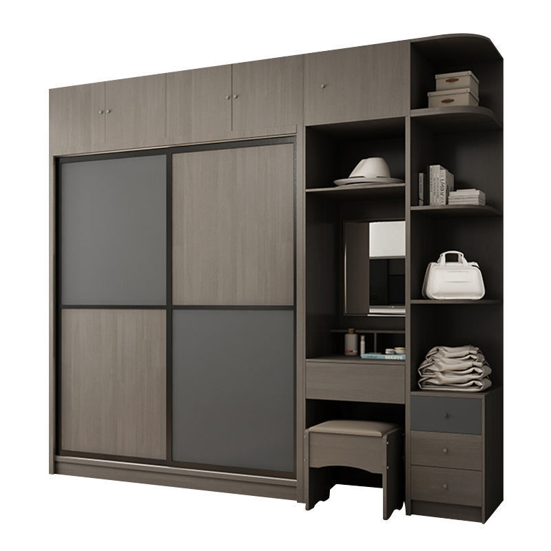 Moderne slaapkamer set met 2 deuren kast Almari meubels aanpasbaar en modern OEM ODM