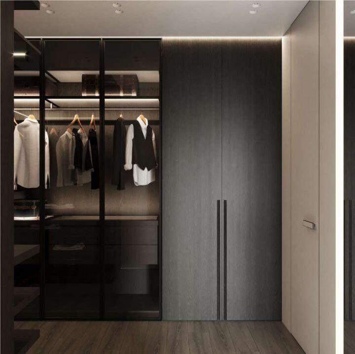 Moderne slaapkamer set met 2 deuren kast Almari meubels aanpasbaar en modern OEM ODM