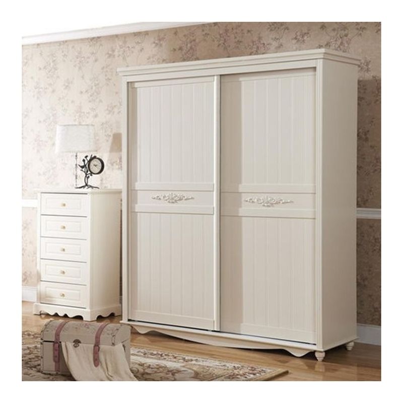 Moderne slaapkamer set met 2 deuren kast Almari meubels aanpasbaar en modern OEM ODM