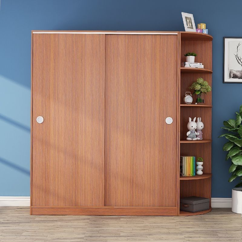 Moderne slaapkamer set met 2 deuren kast Almari meubels aanpasbaar en modern OEM ODM