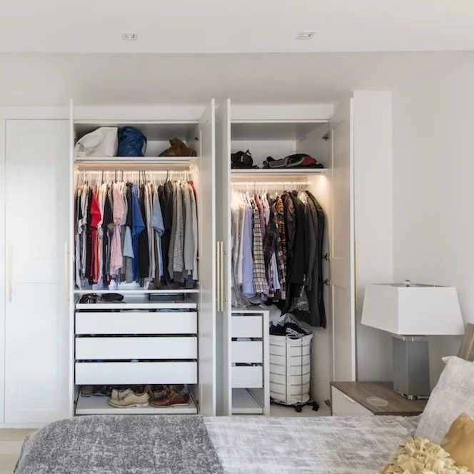 YALIG Hotelmeubilair Hedendaagse Houten Schuifdeur Garderobe met ingebouwd systeem