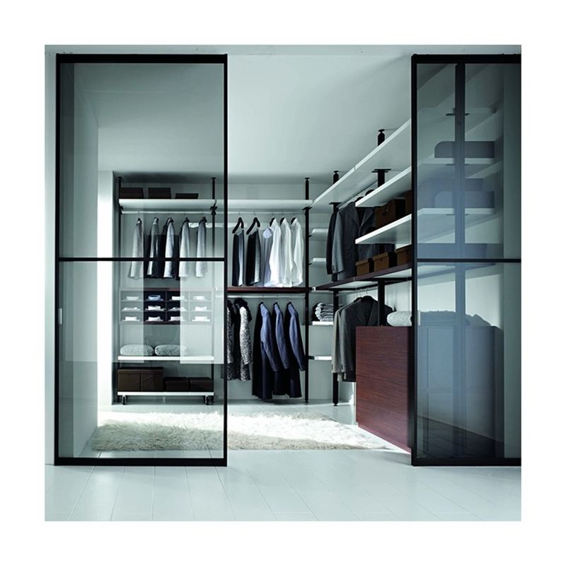 Contemporary Luxury Glass Closet Garderobe Design voor Home Villa Hotel en Appartement