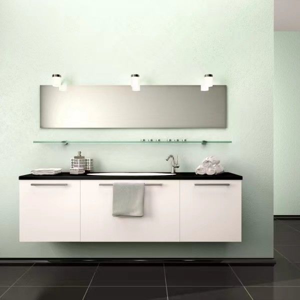 Organiseer je badkamer met YALIG Custom Vanity Cabinet Dubbele gootsteen en zilveren spiegel