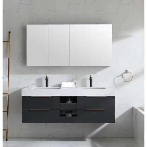 Moderne bad set organisator met 30 inch drijvende ijdelheid kast en handle-free ontwerp