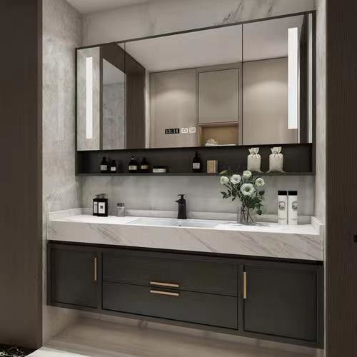 Rectangle Vanity YALIG Custom Luxury Quartz Counter Top Set voor modern badkamerontwerp